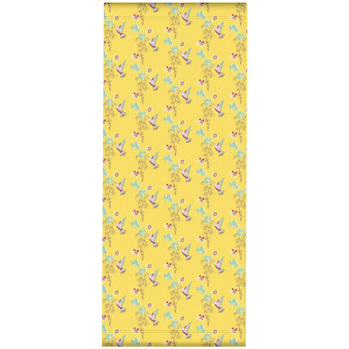 Toile outdoor de chaise longue amovible motif oiseaux jaune