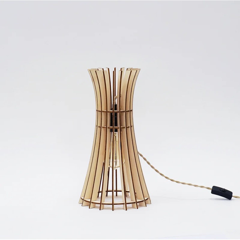 Lampe de table bois naturel