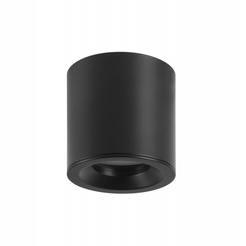 Spot de Plafond Surface Tubulaire pour Ampoule GU10 Noire 85mm