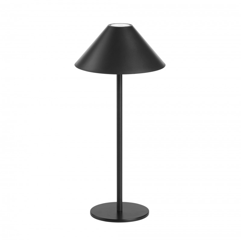 Lampe de Table LED Aluminium Noir 15x15x30 CM