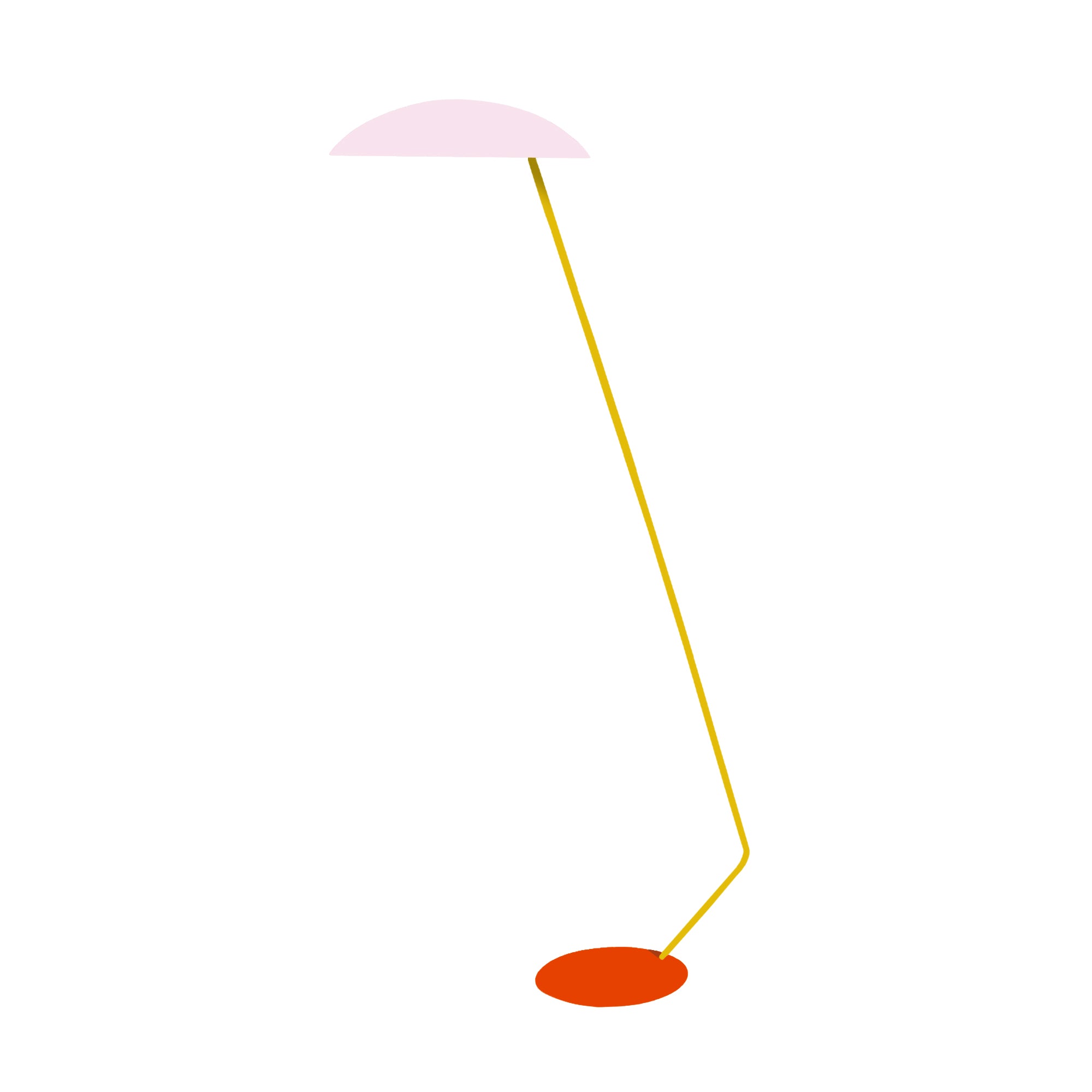 Lampadaire liseuse métal  rose 85  cm