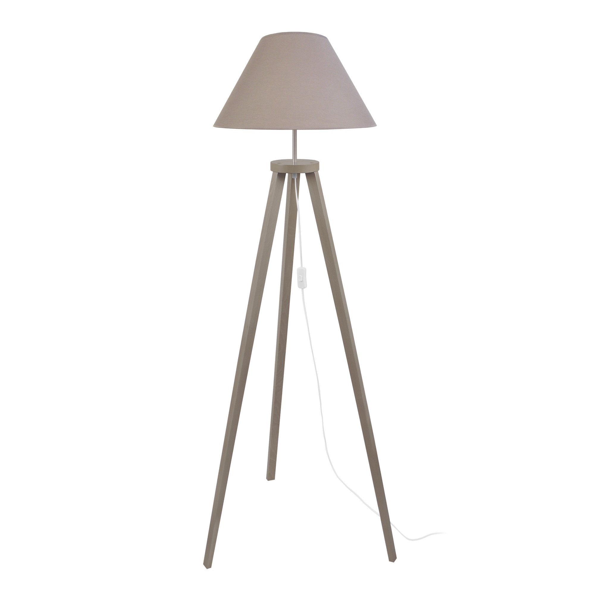 Lampadaire tissu taupe 40  cm