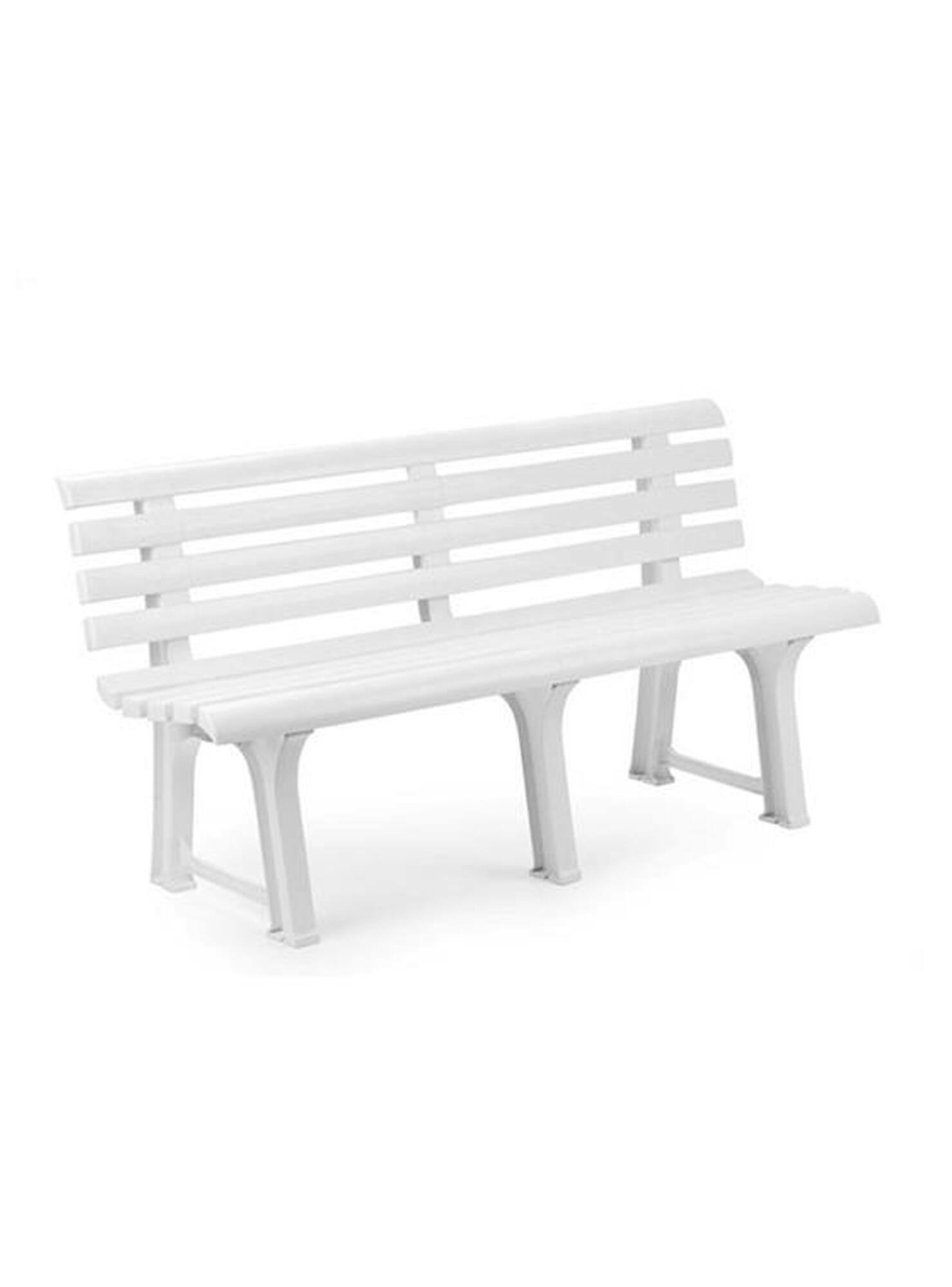 Banc d’extérieur blanc 148x145 cm