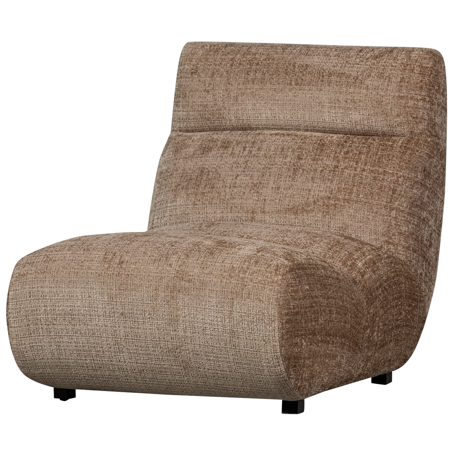 Fauteuil lounge en chenille – Beige