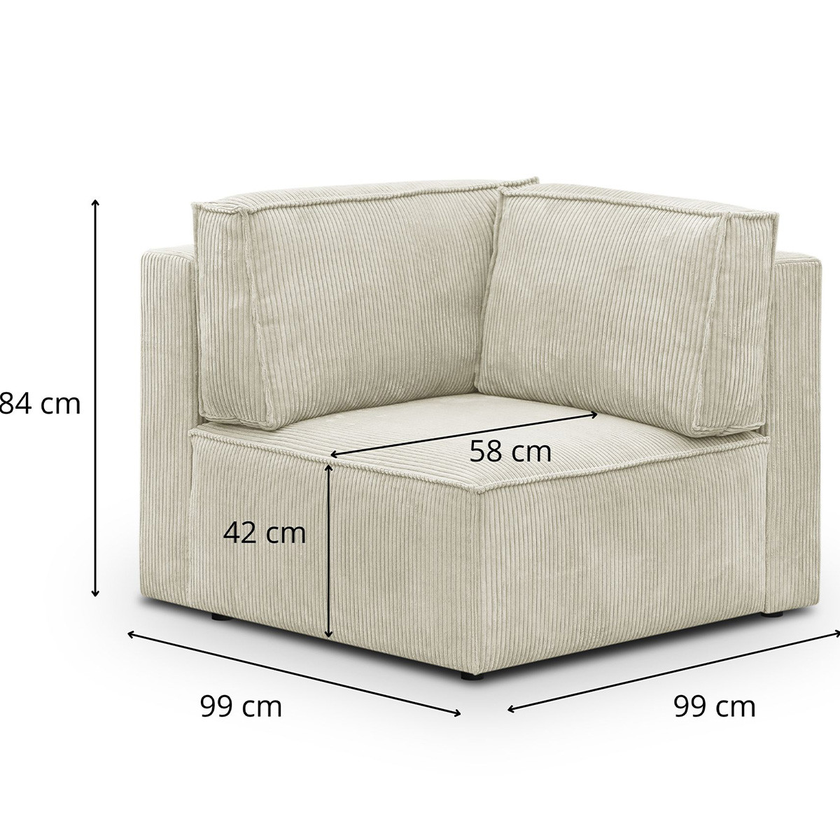 harpert - Canapé Beige - Vue supplémentaire 2