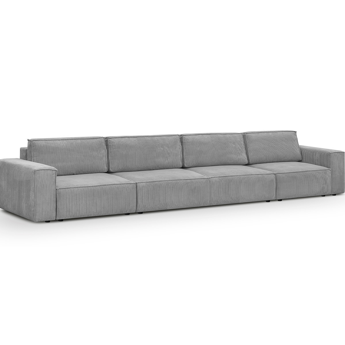 harpert - Canapé convertible velours côtelé Gris - Vue supplémentaire 2