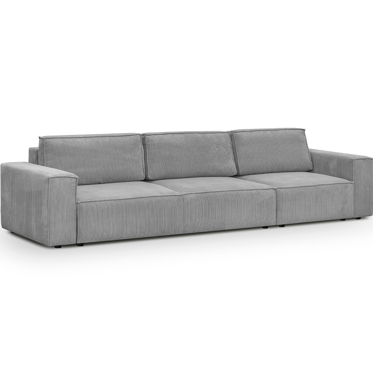 harpert - Canapé convertible velours côtelé Gris - Vue supplémentaire 2