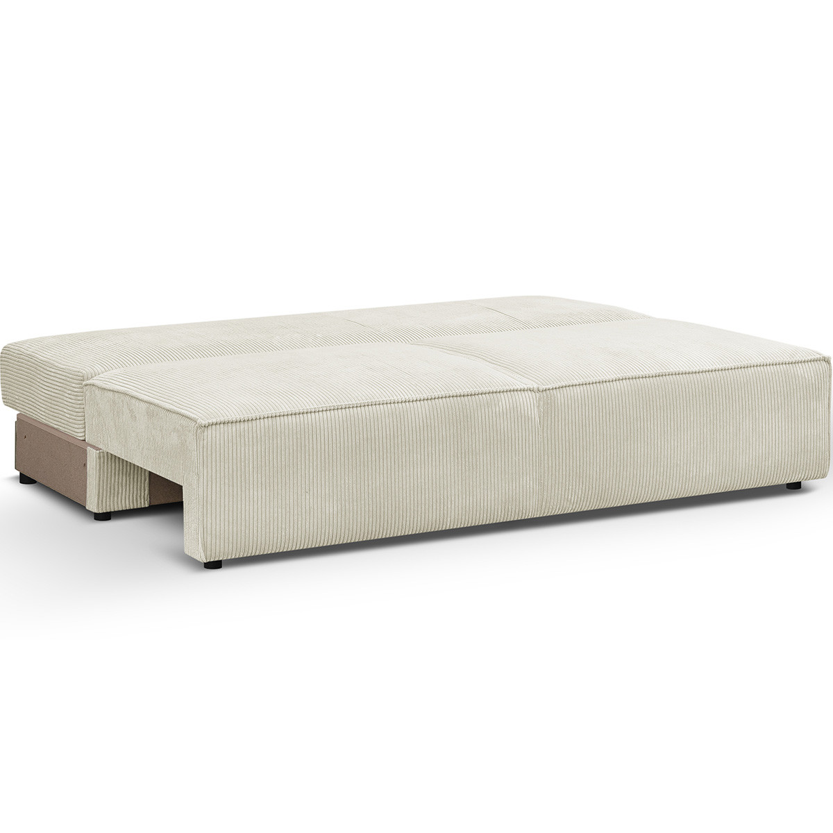 harpert - Canapé convertible velours côtelé Beige - Vue supplémentaire 2