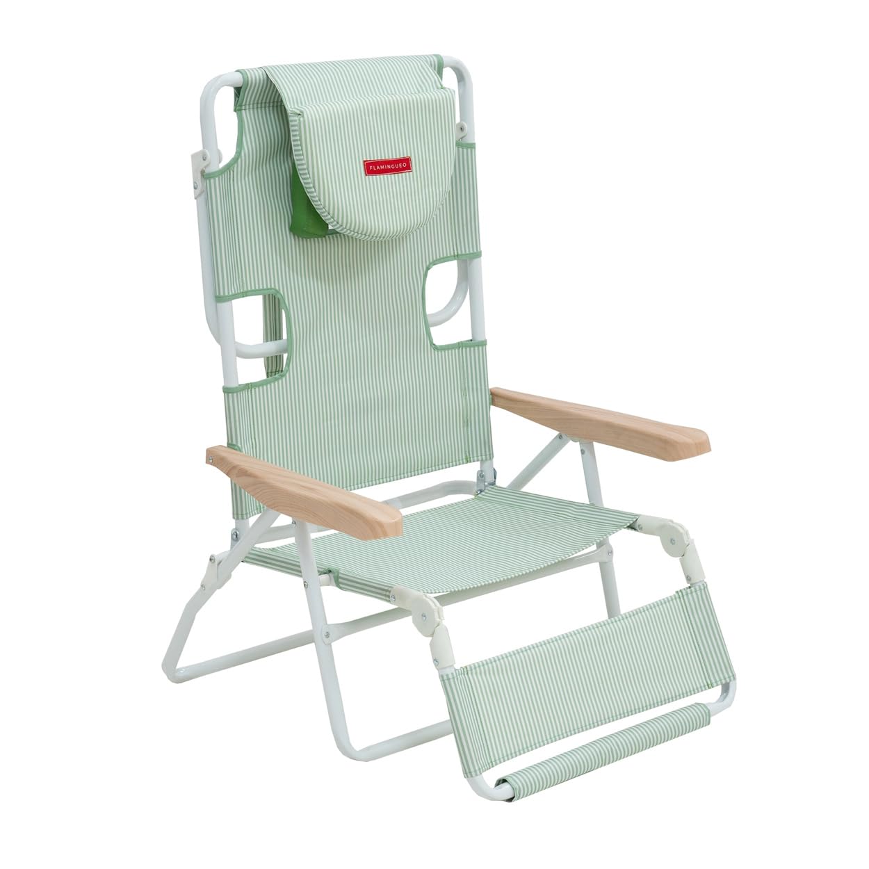 Chaise Longue Pliante Polyester Vert