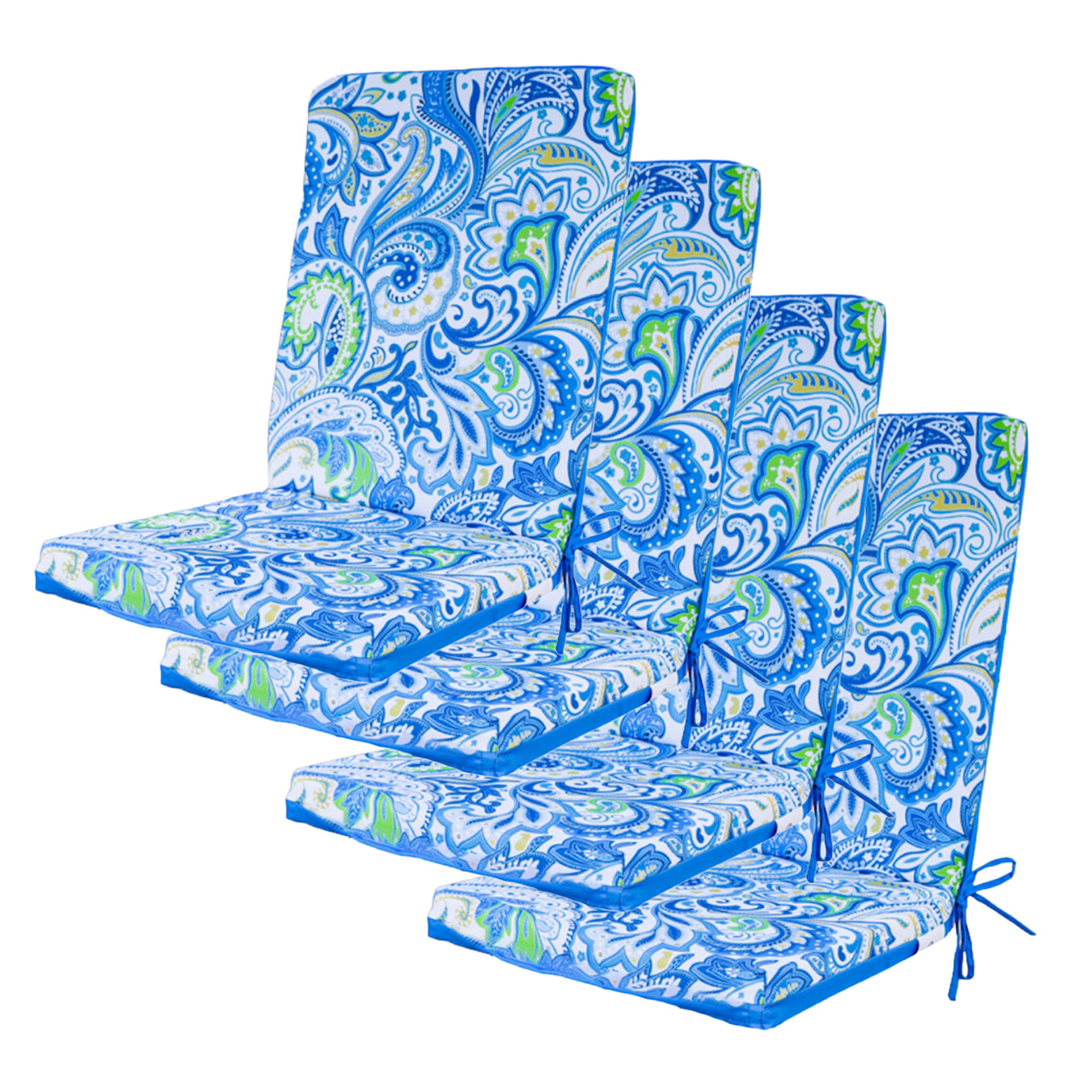 Lot de 4 Coussins pour chaises motif Arabesque 95 x 40 cm