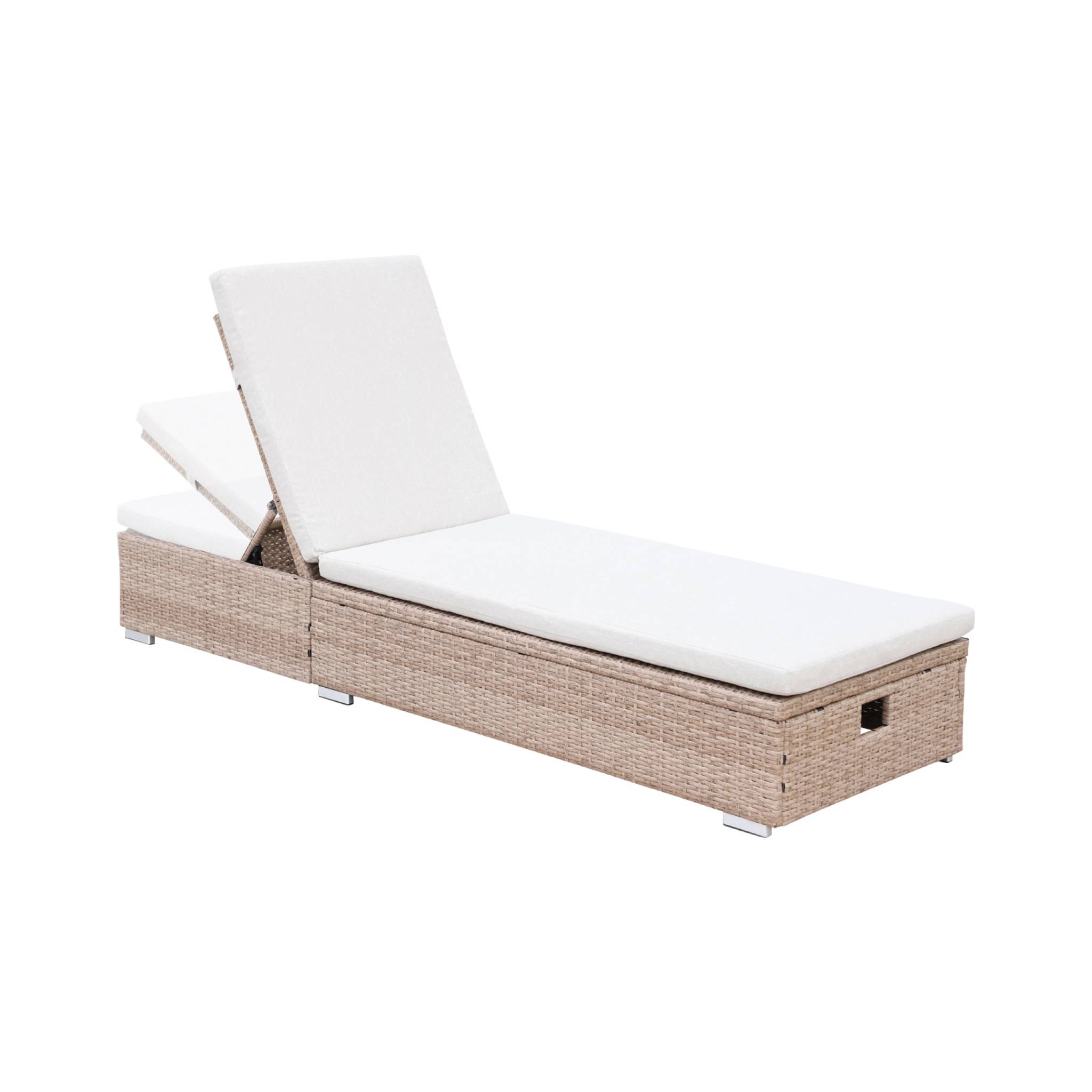 Bain de soleil multi-positions coussins beige