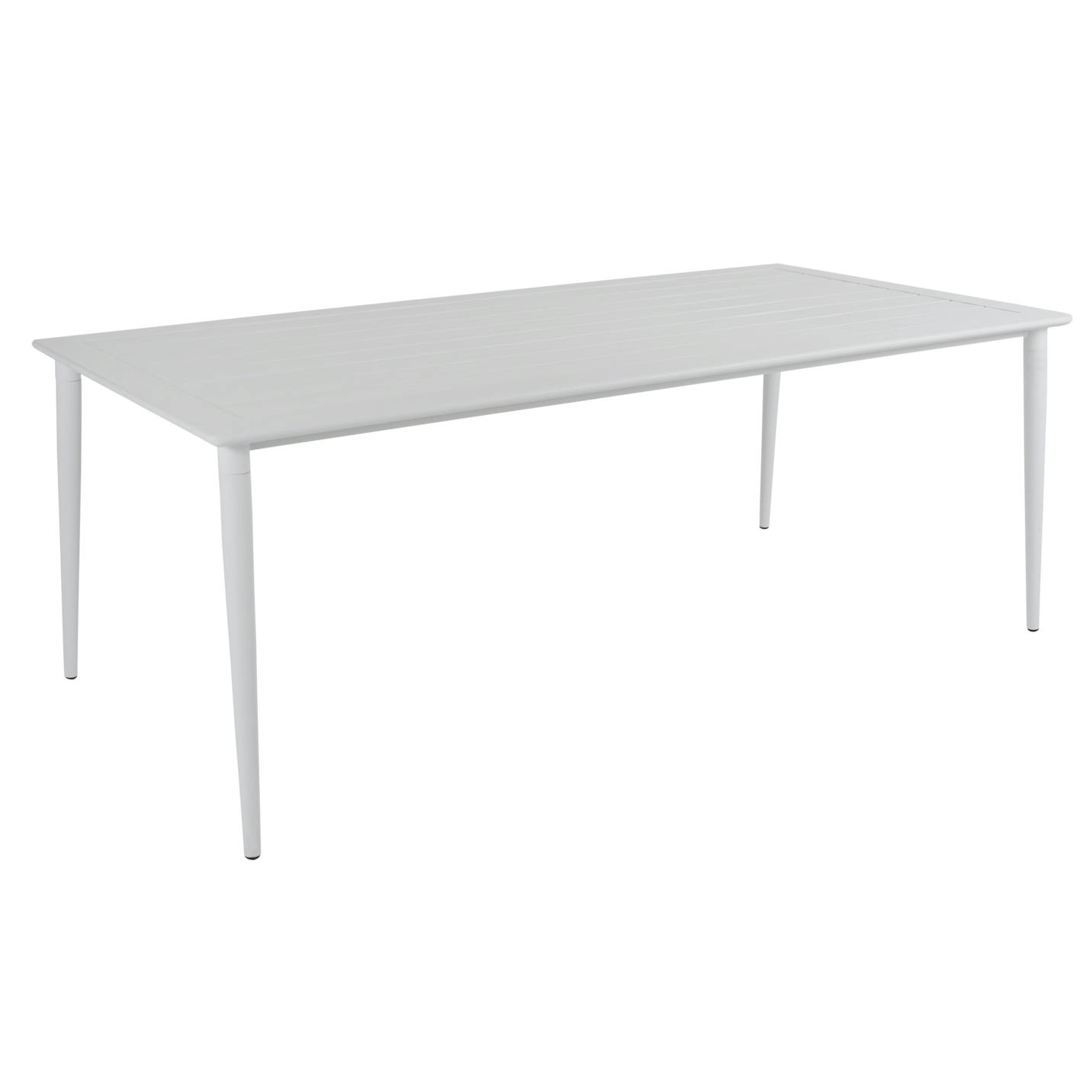 Table de jardin 8 places en aluminium blanc L200cm