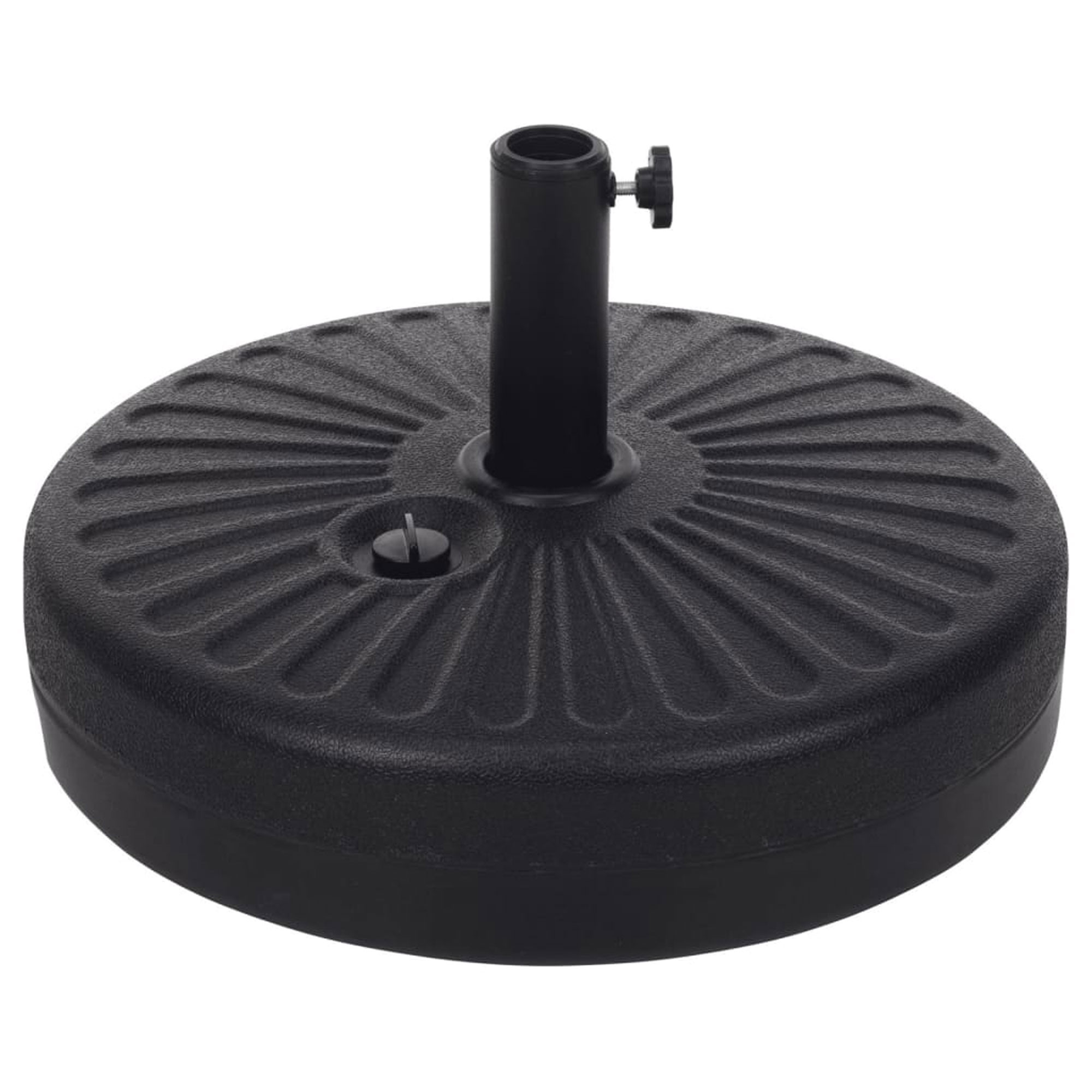 Pied de parasol rond noir 22Litres 51cm