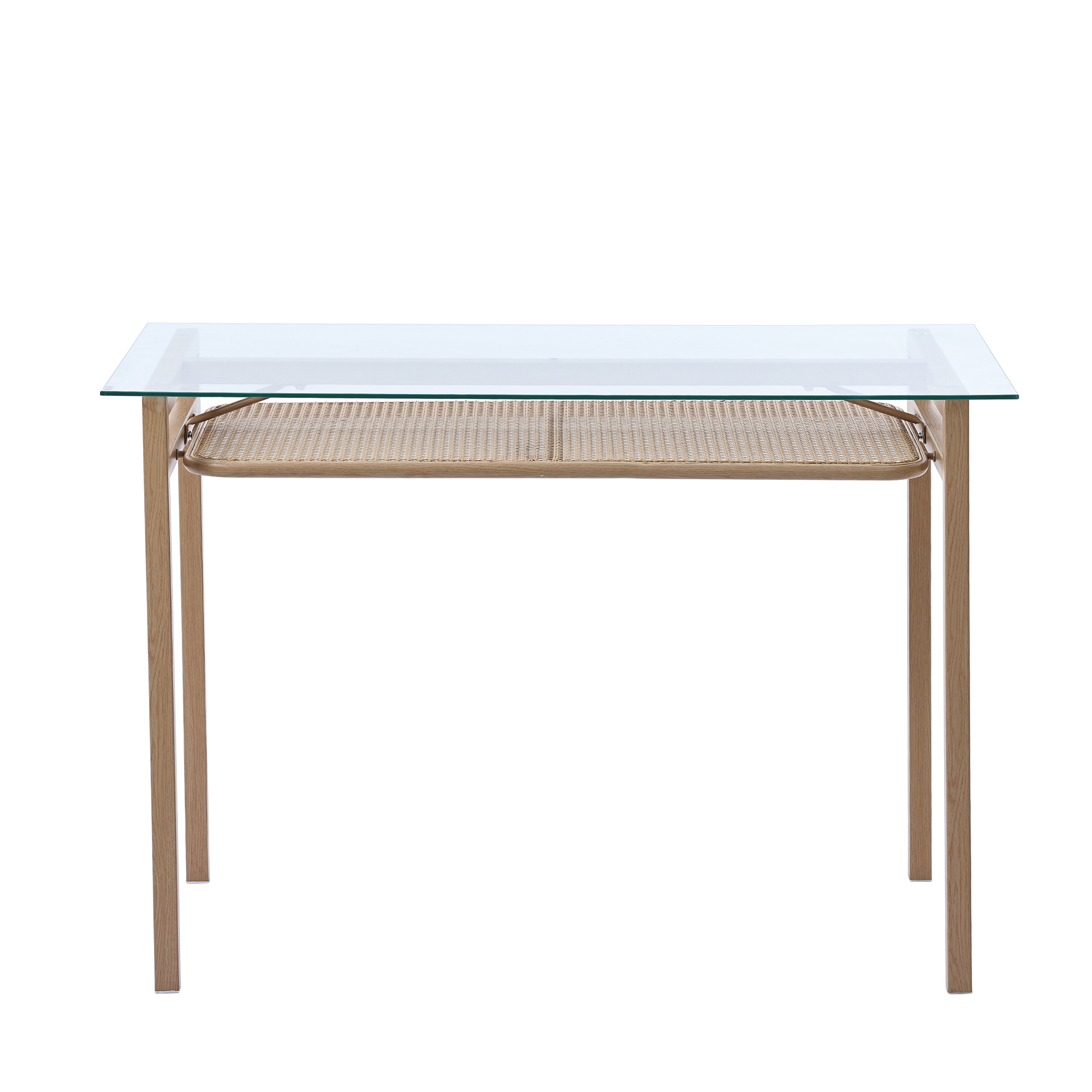 Ensemble table extensible effet bois noire 120-160 et 4 chaises rétro