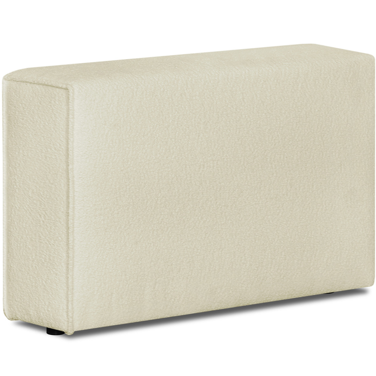 Accoudoir droit pour canapé modulable en tissu bouclé écru