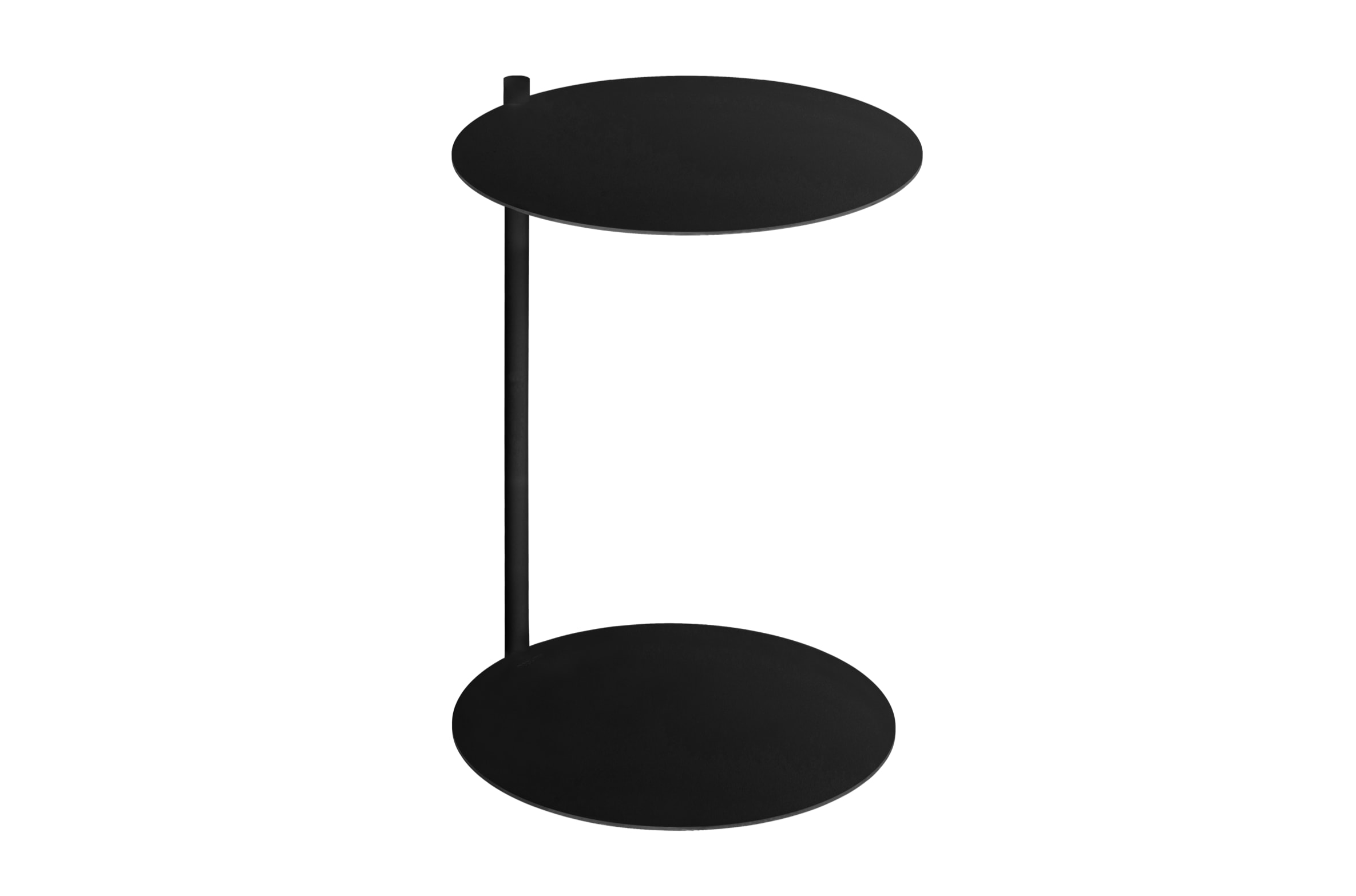 Table d&rsquo;appoint en acier peint par poudrage, noir