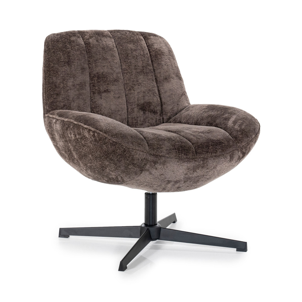 Fauteuil design en Tissu – Marron