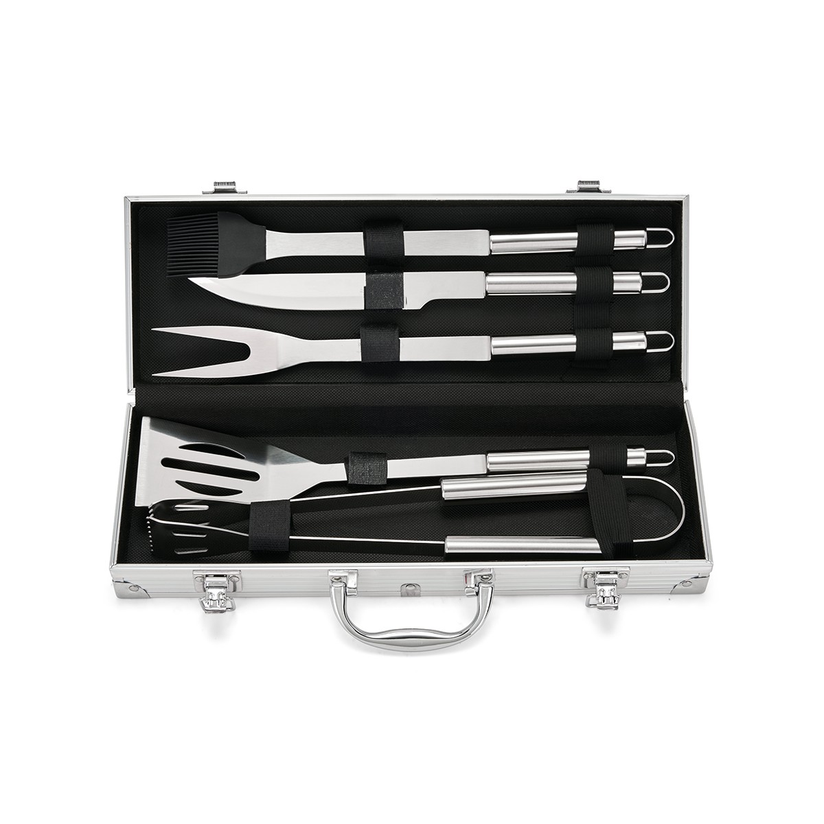 Set de 5 accessoires pour barbecue Argent