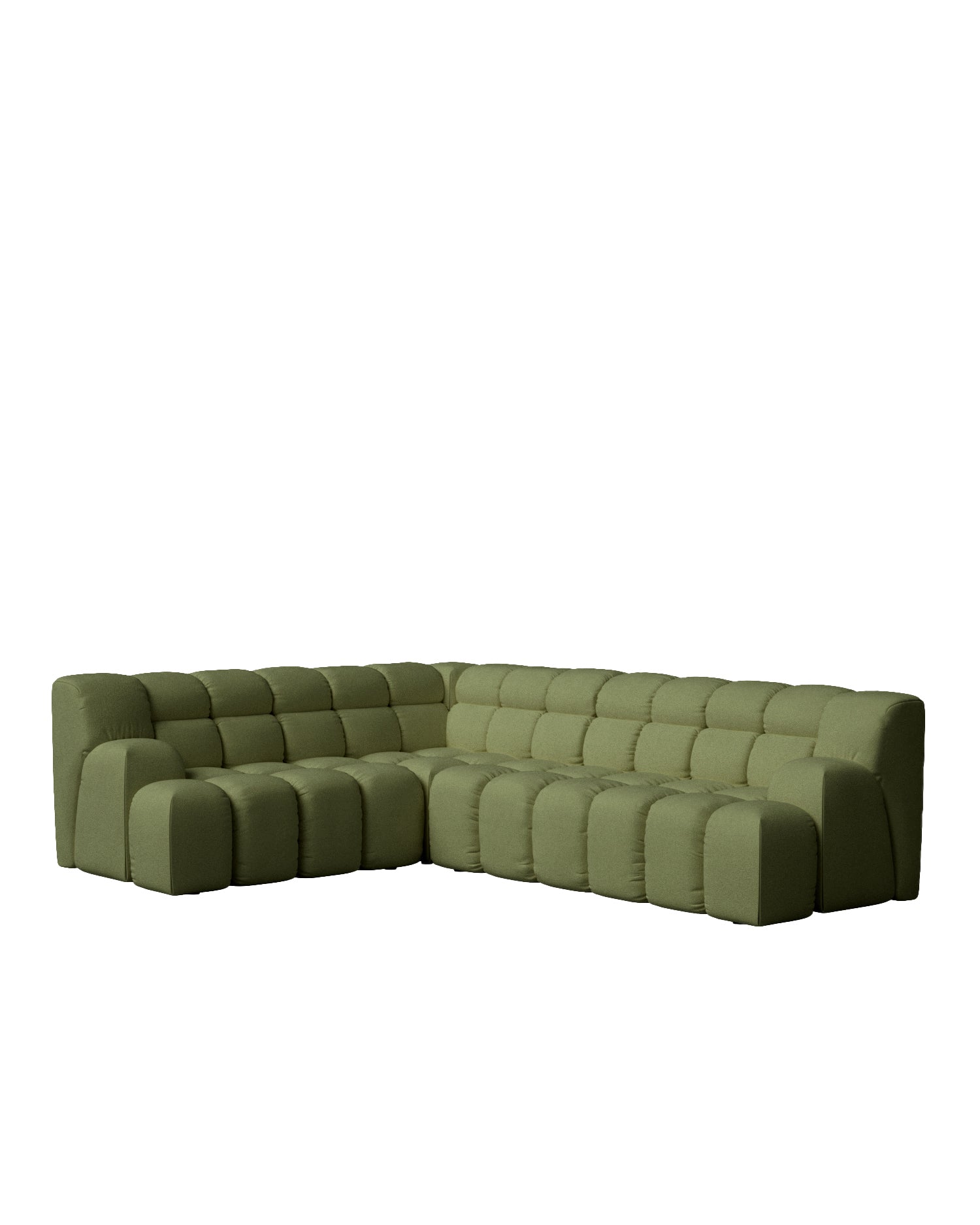 Canapé d’angle gauche vert 288 x 224 cm