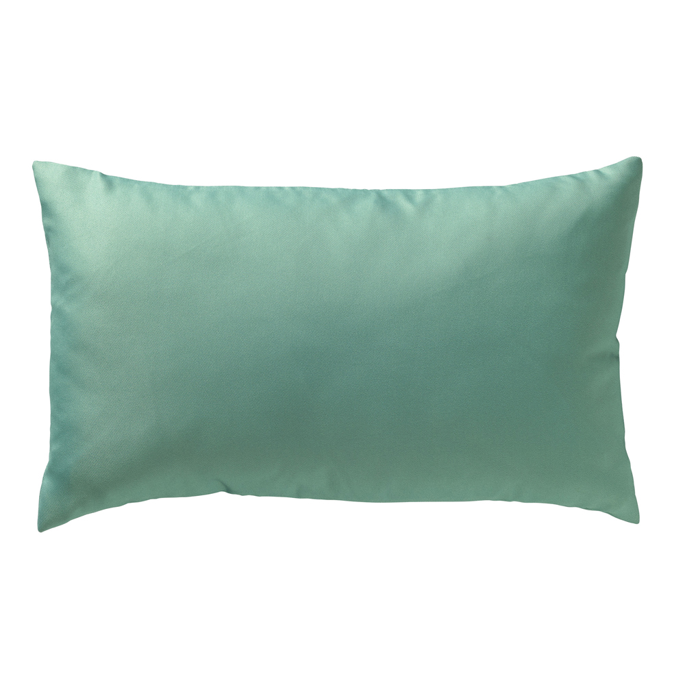 Housse de coussin d'extérieur vert 30x50 cm uni