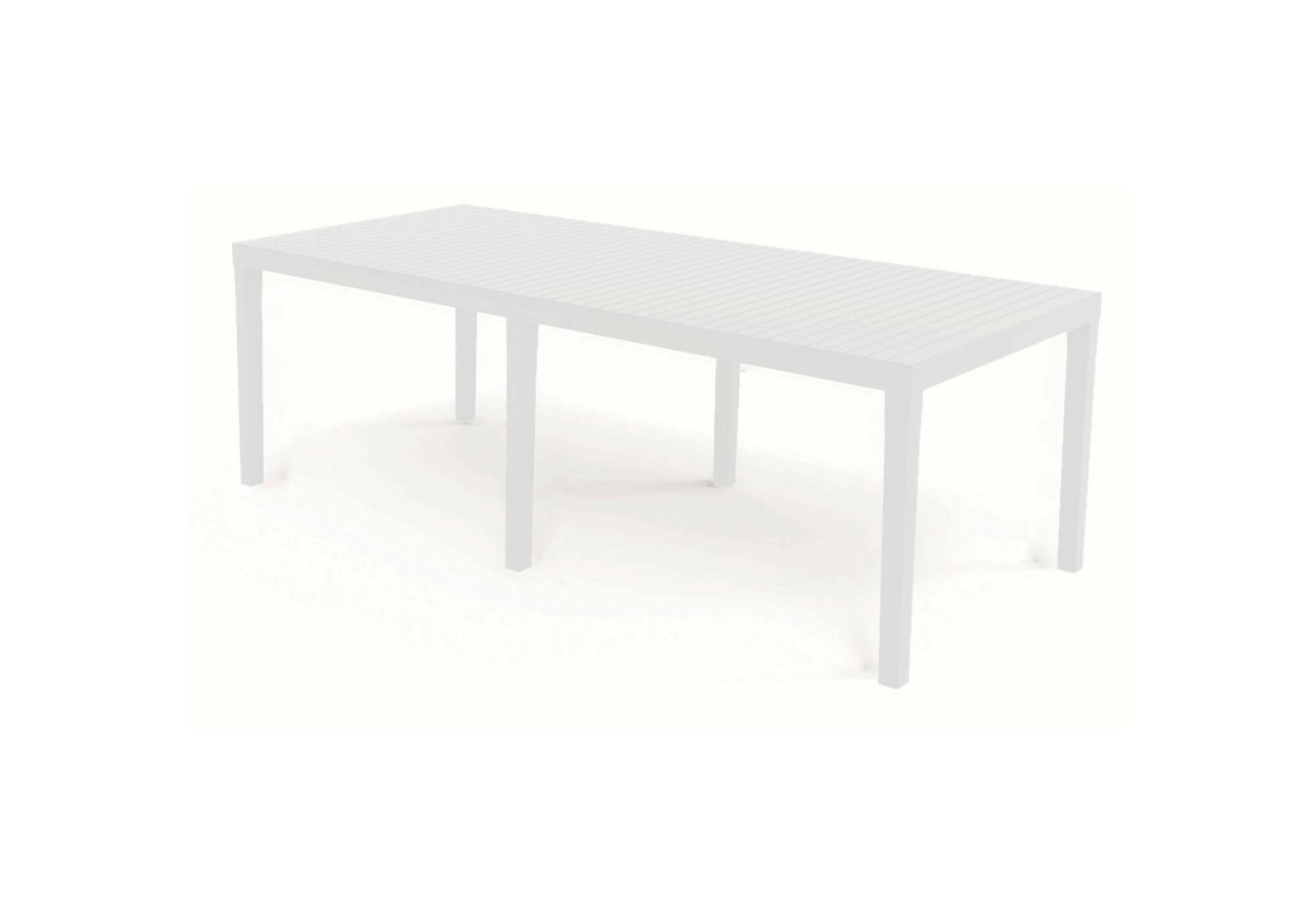 Table d'extérieur blanc 220x90 cm