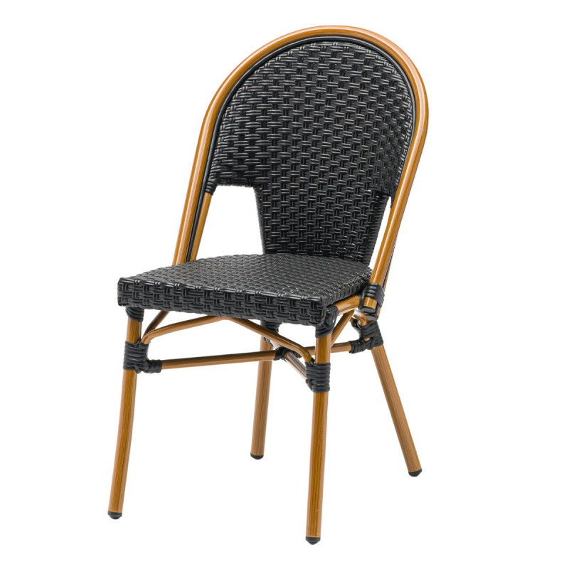 Chaise en polyrotin noire