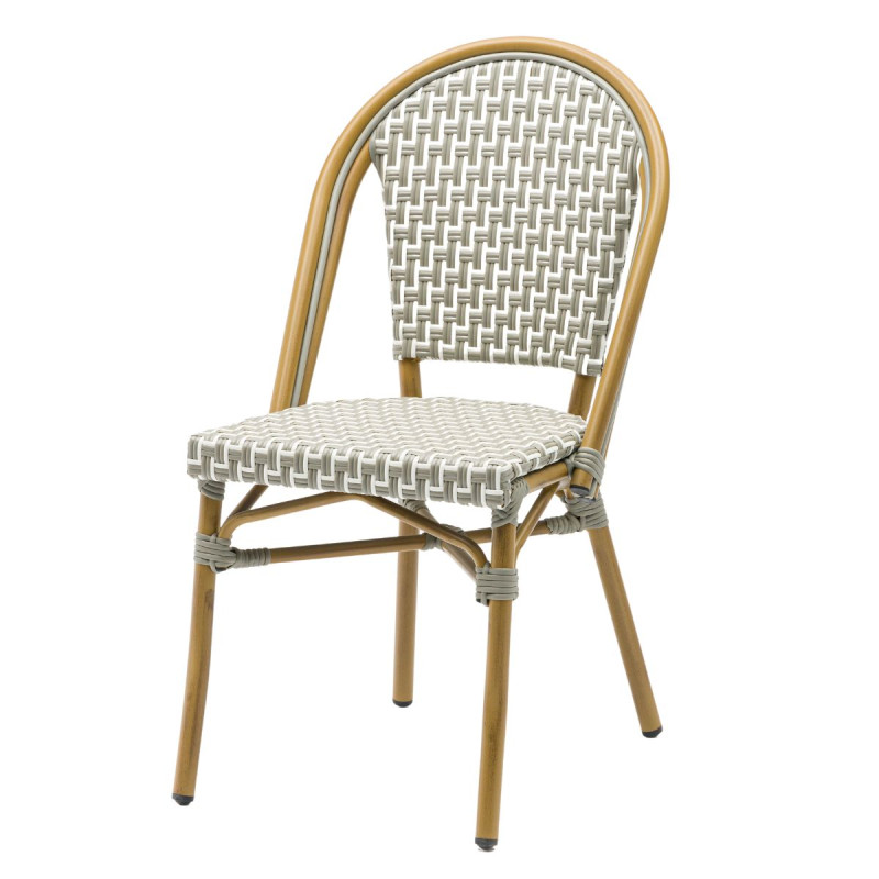 Chaise bistrot croix orange et blanc