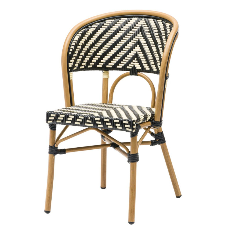 Assise bistrot beige et noire