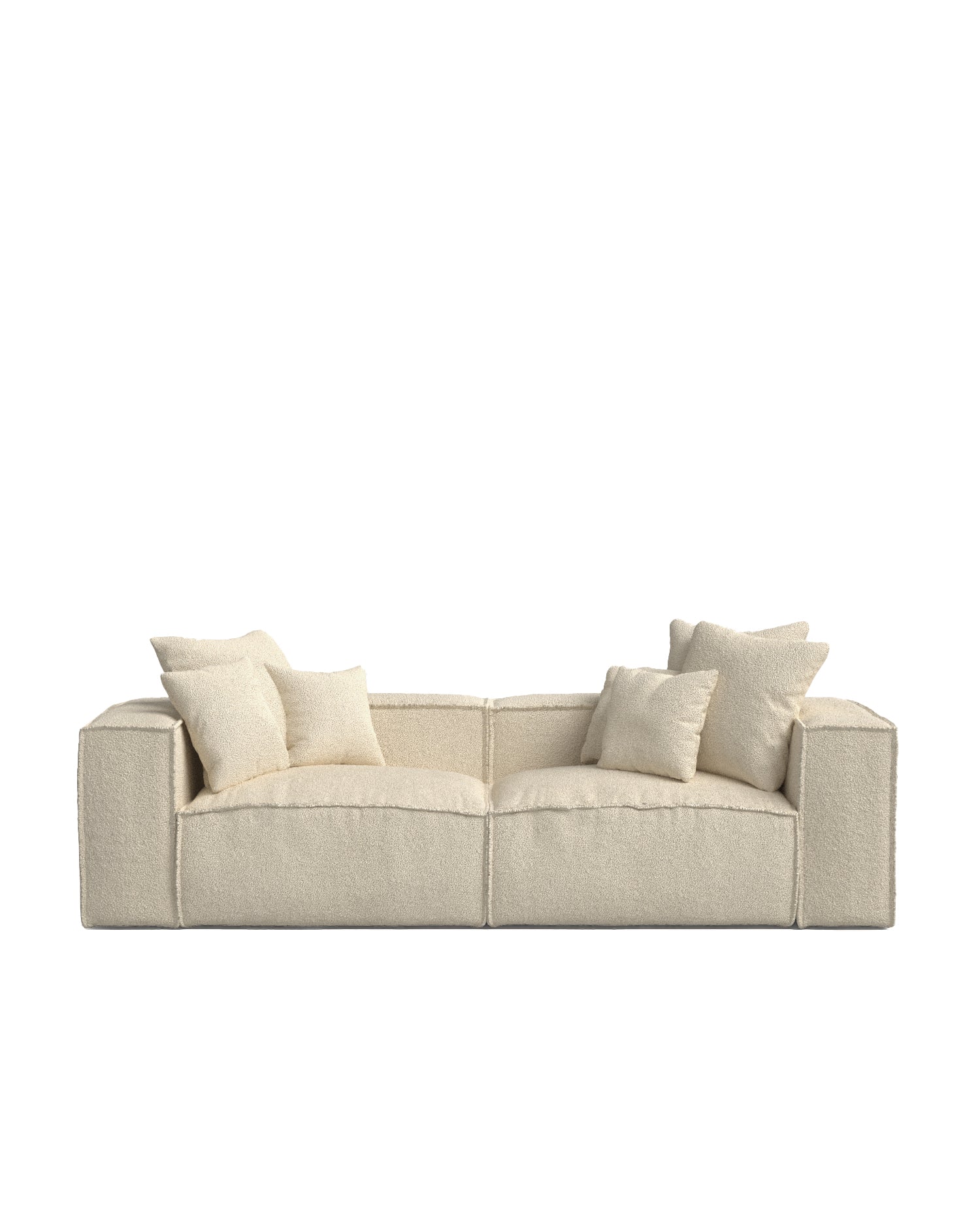 Canapé beige bouclé
