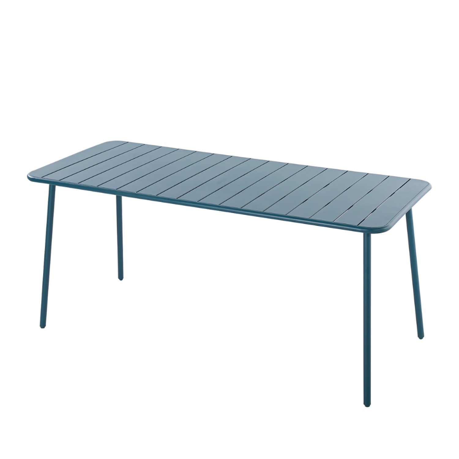 Table en acier 6 places bleue