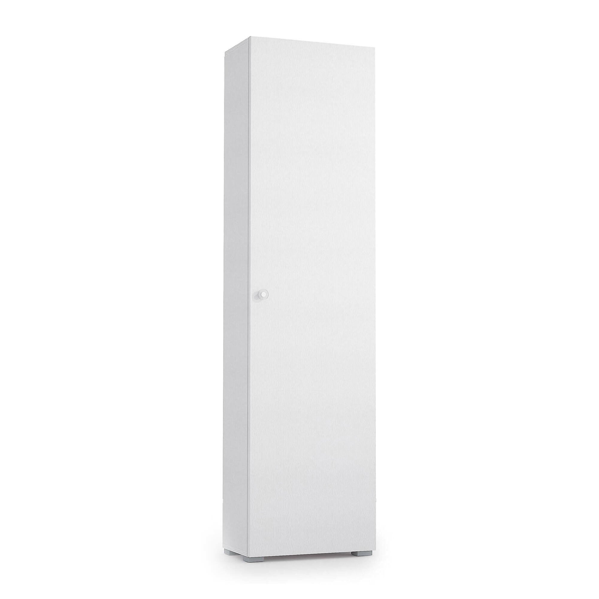 Armoire polyvalente 1 porte effet bois blanc 50×30 cm