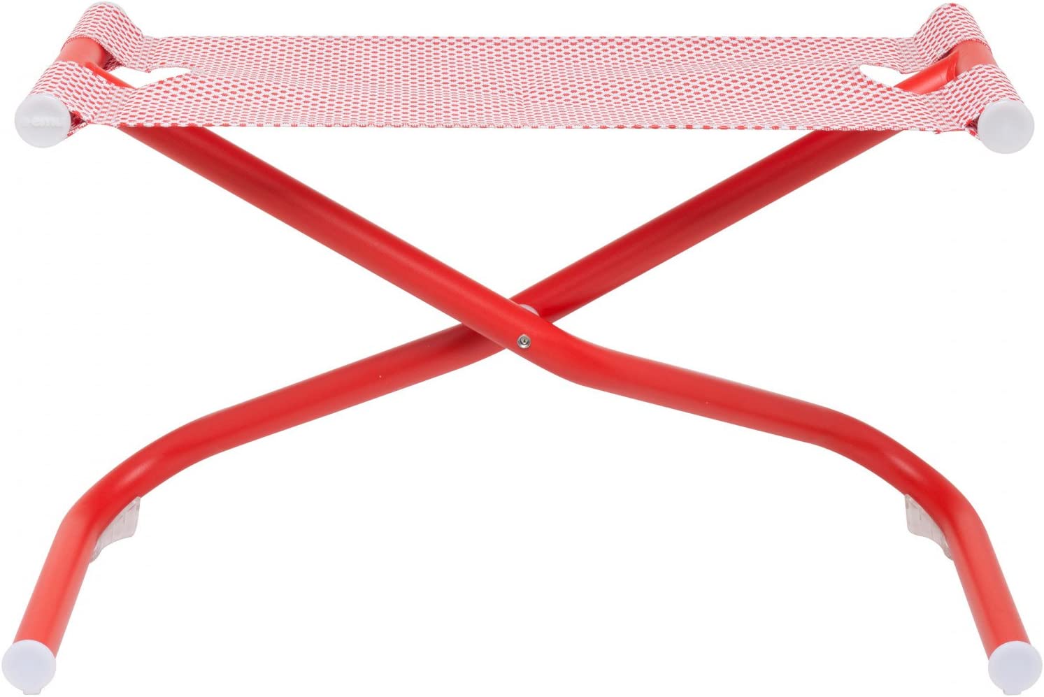 Tabouret Métal,Tissus rouge 72x43x32 cm