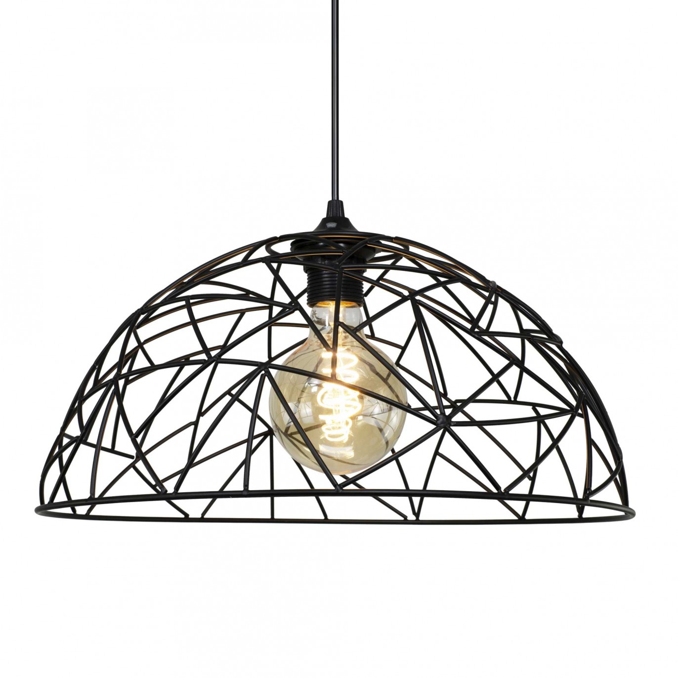 Suspension en métal filaire noir