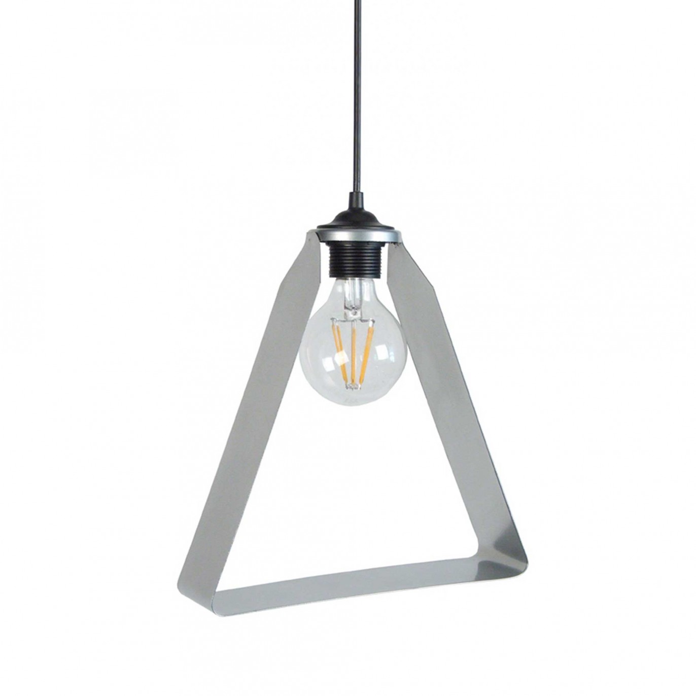 Suspension en métal gris