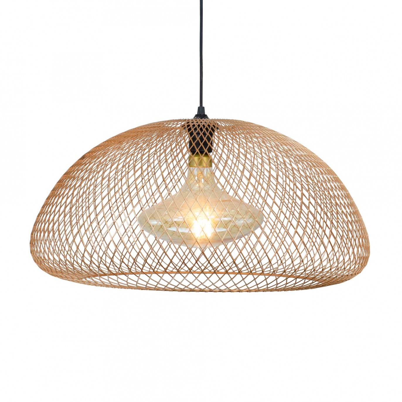 Suspension en métal grillagé cuivré