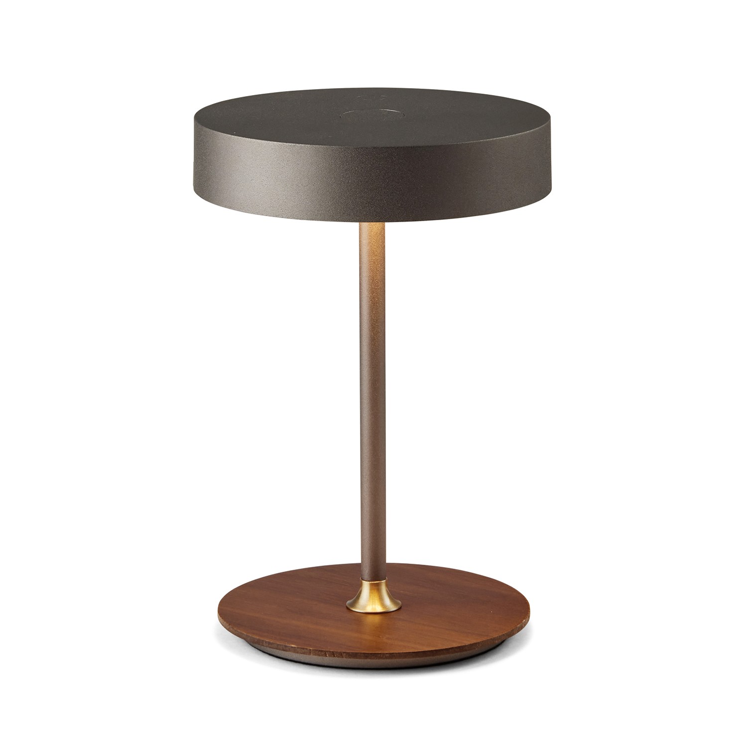 Lampe rechargeable en métal, gris D&nbsp;:12cm