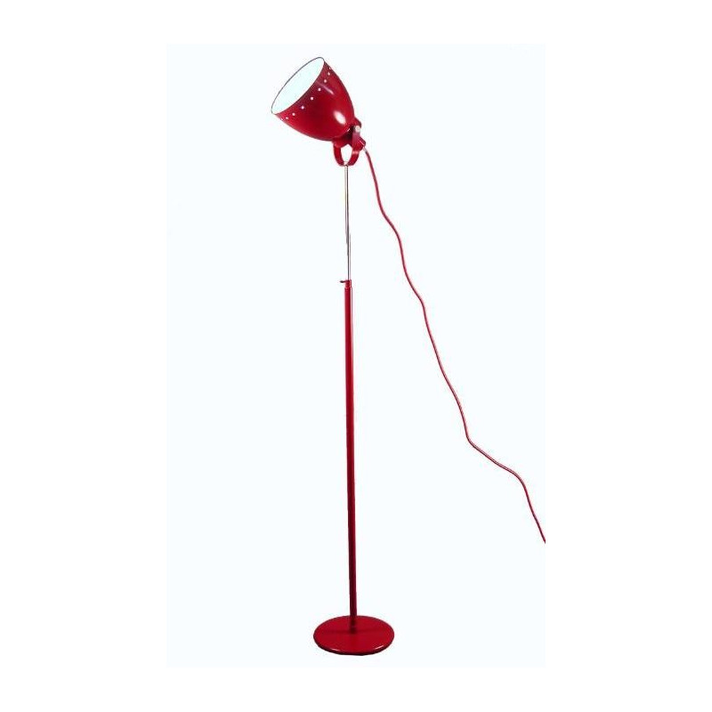 Lampadaire design en métal rouge