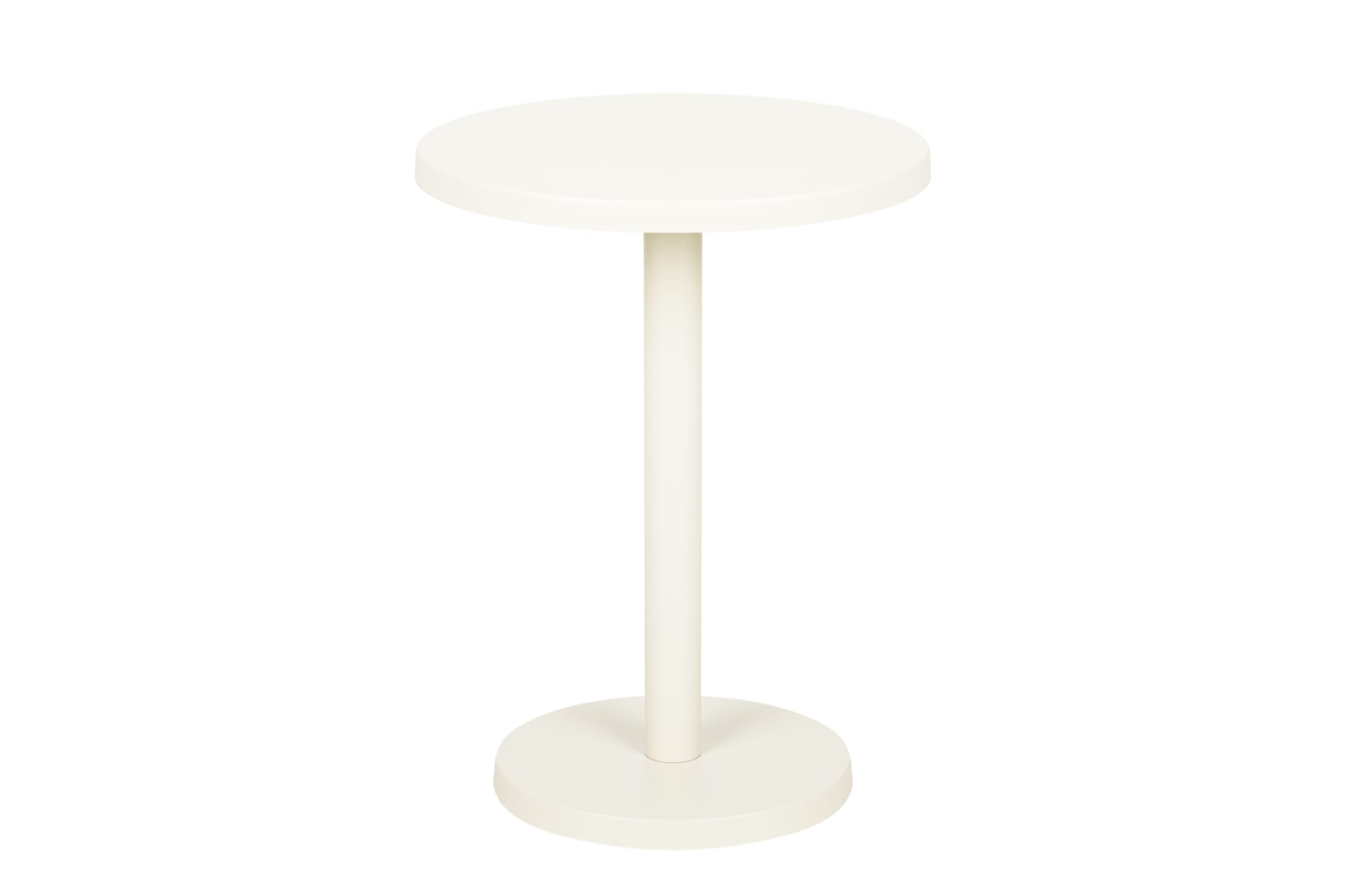 Table d&rsquo;appoint en acier et panneaux de fibres, grand, beige