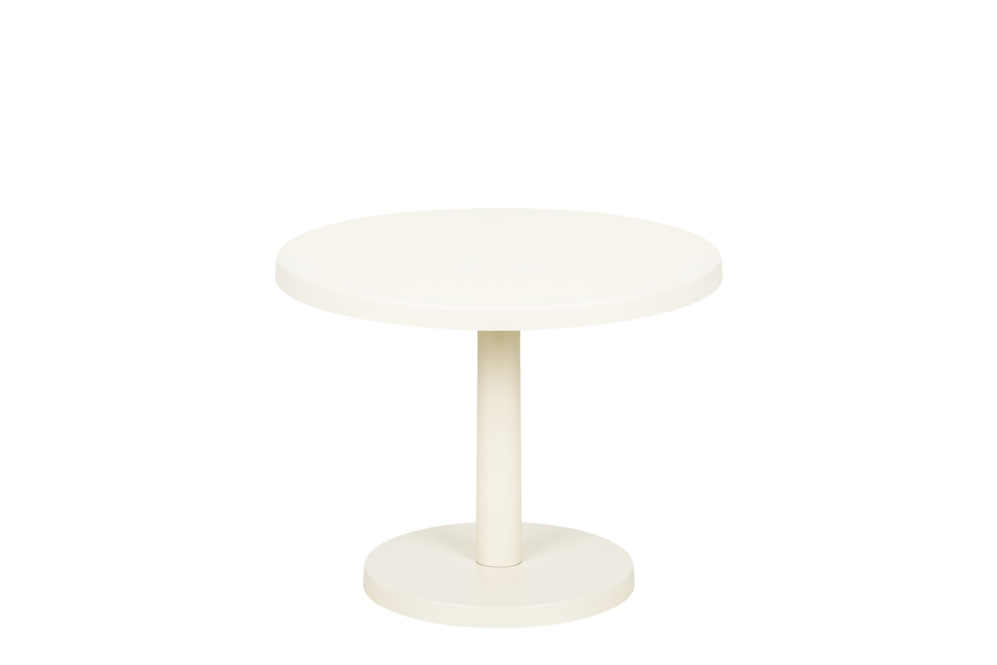 Table d&rsquo;appoint en acier et panneaux de fibres, petit, beige