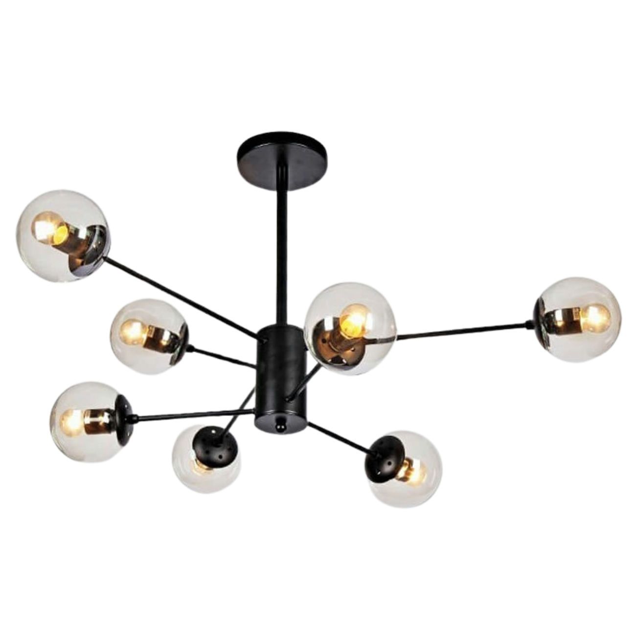 Suspension en verre Noir 104 cm