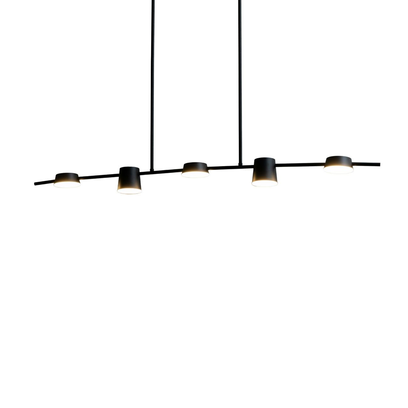 Suspension en métal et acrylique Noir 125 cm