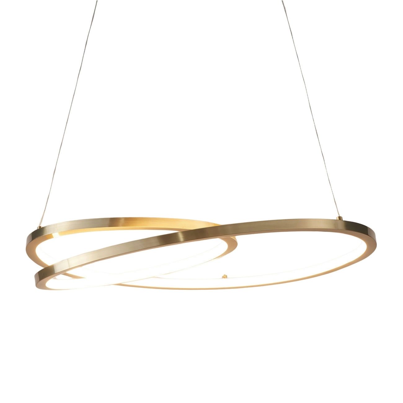 Suspension en aluminium et acrylique Doré / Laiton 50 cm