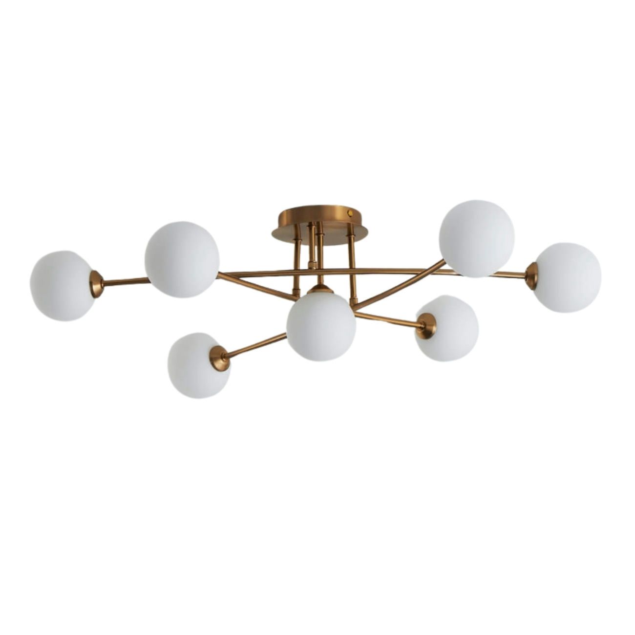 Plafonnier en verre Doré / Laiton 85 cm