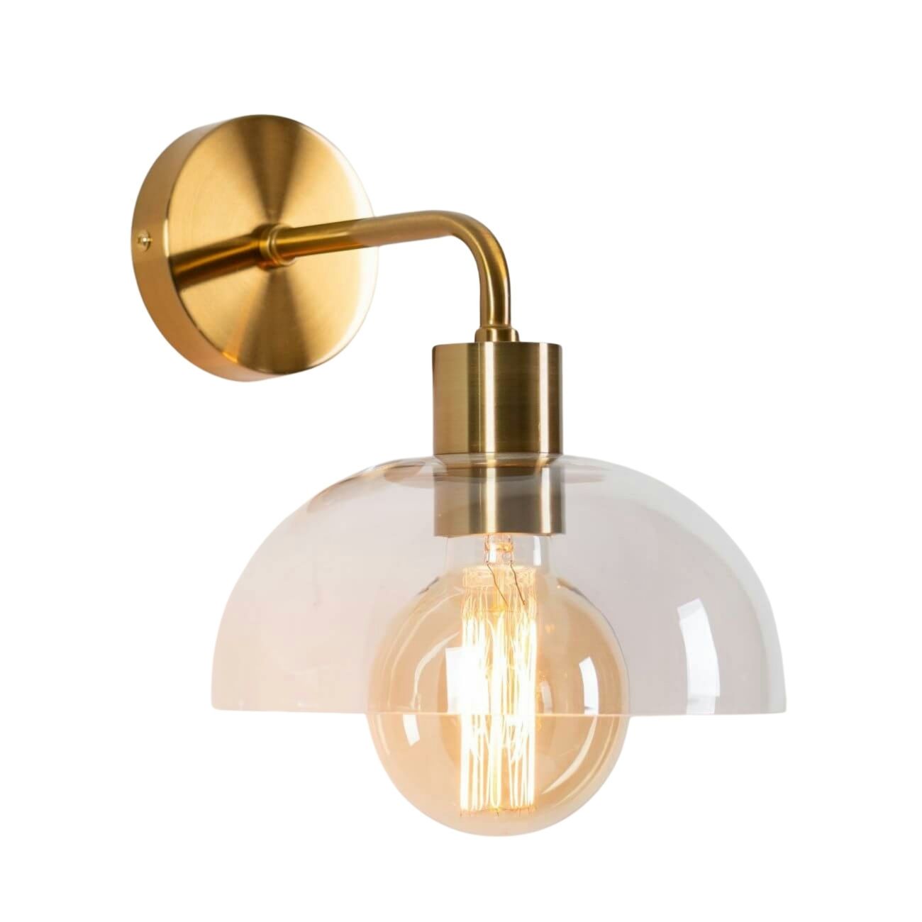 Applique en verre Doré / Laiton 24 cm