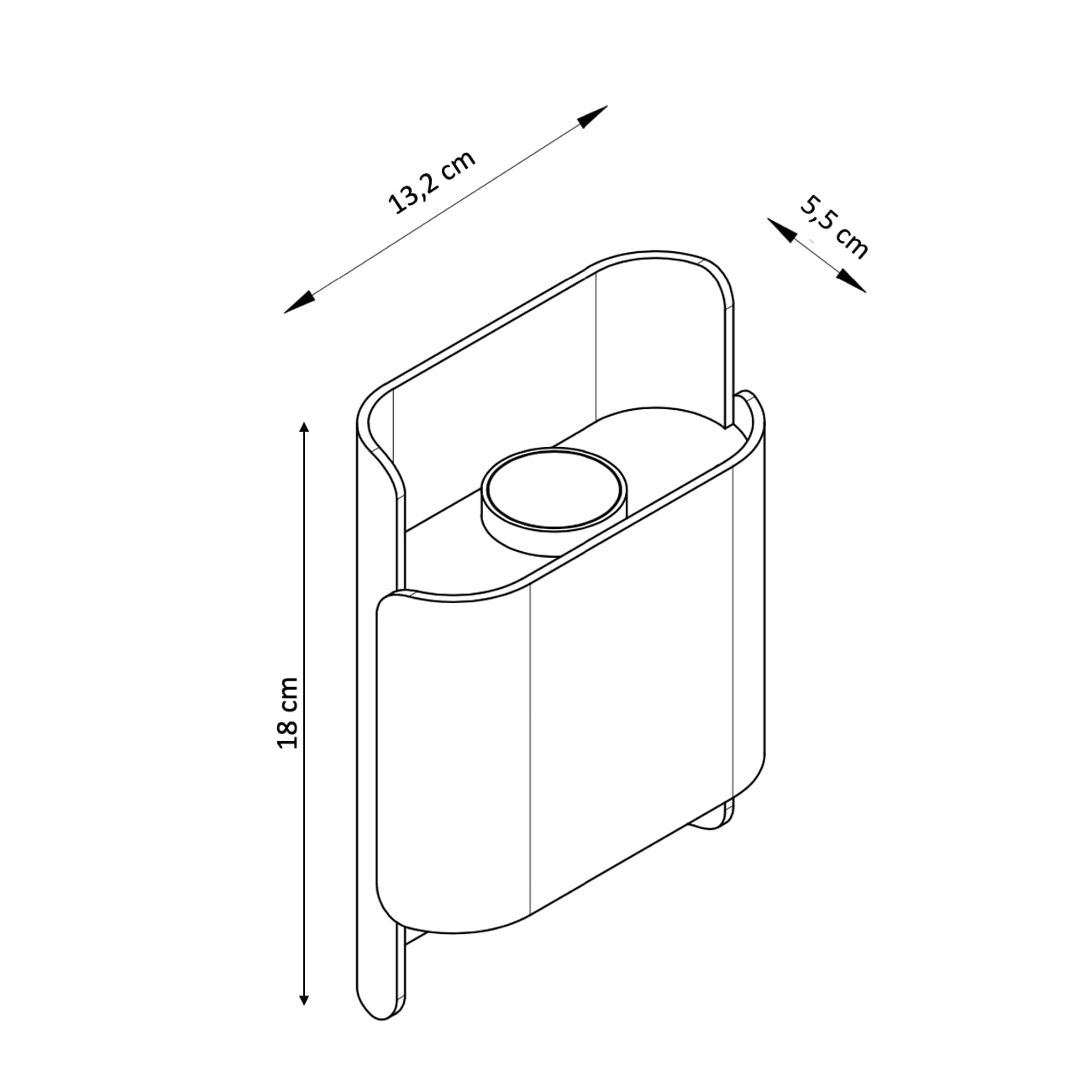 Applique en aluminium Blanc 18 cm