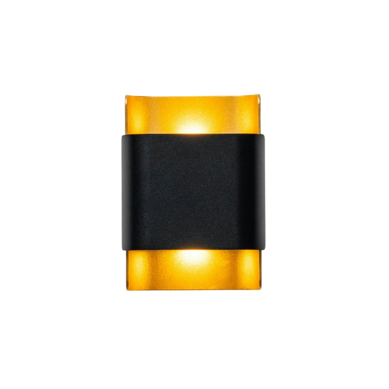 Applique en aluminium Noir et doré 18 cm