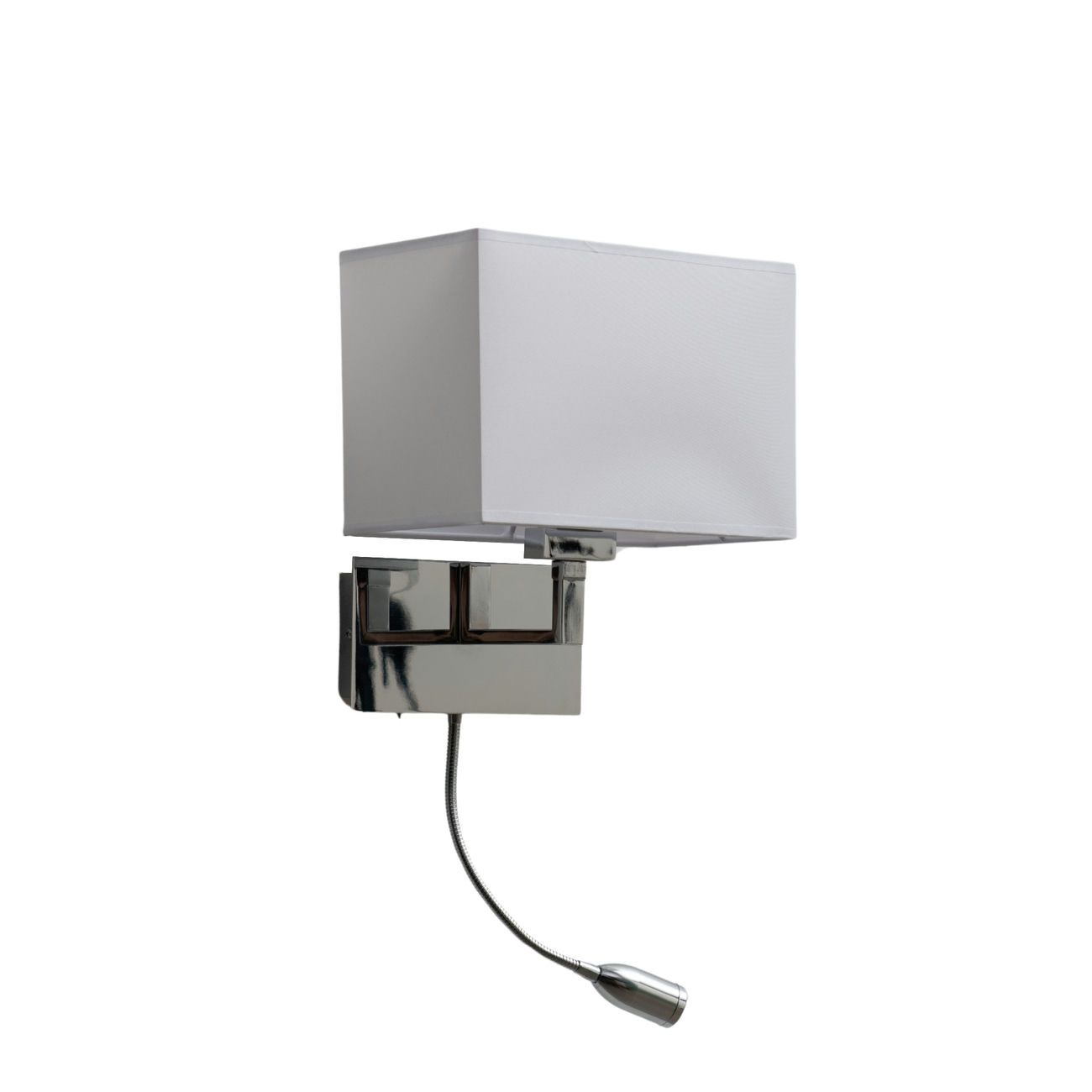 Applique en métal et tissu Blanc 60 cm