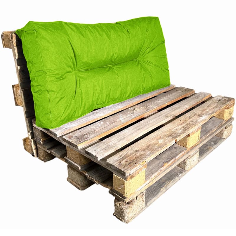 Coussin palette en polyester 120x60 cm vert