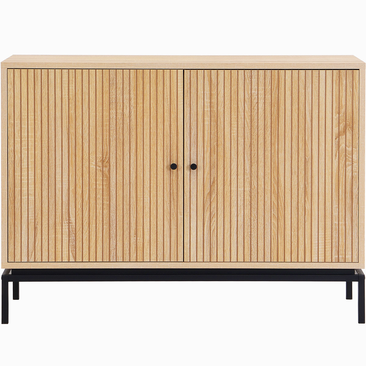 Buffet 2 portes effet bois 110 cm