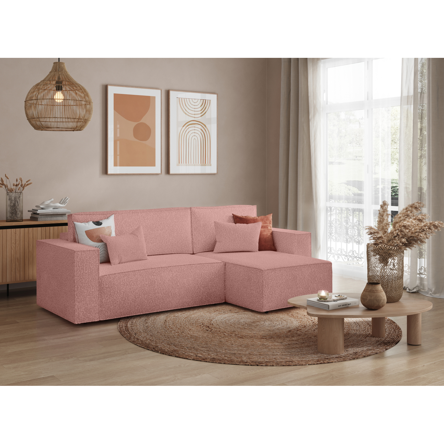 clarisse - Canapé convertible Rose - Vue supplémentaire 2